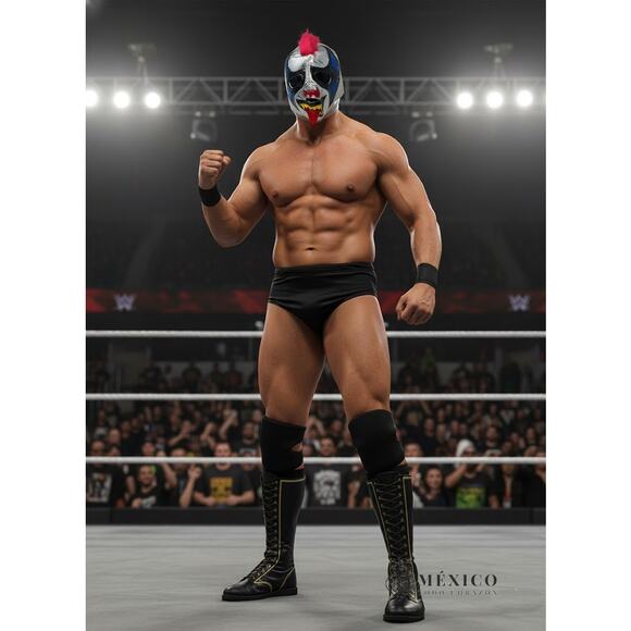 Luchador Mask Psycho Clown  b3 - Picture 1 of 4